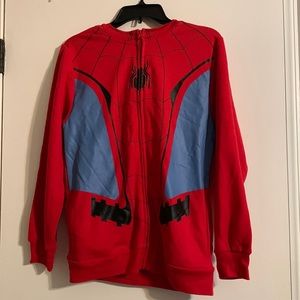 NWOTS- Marvel Comics- Spider-Man Fleece Hooded Costume Jacket
